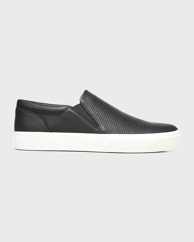 Mens Fletcher Perforated Leather Slip-On Sneakers Product Image