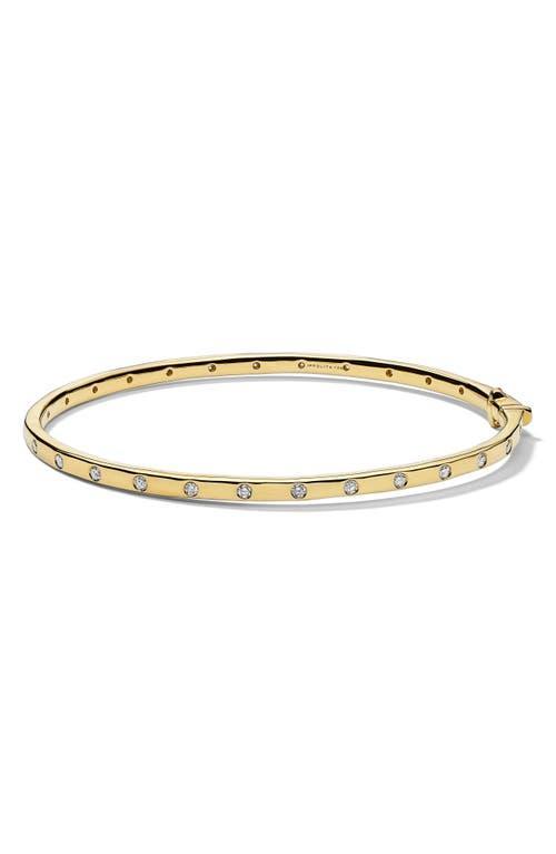 Womens Stardust 18K Yellow Gold & 28-Diamond Hinged Bangle Bracelet Product Image