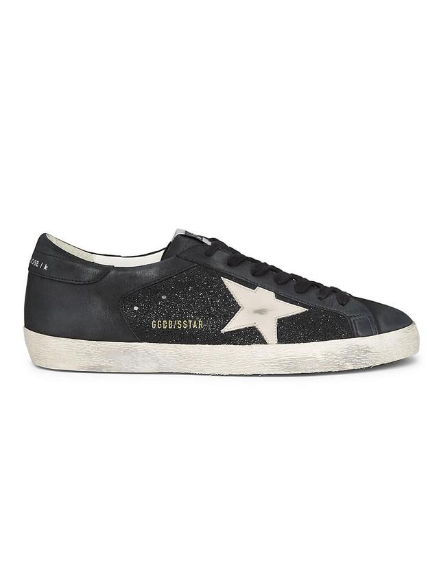 Mens Unisex Super Star Crystal-Embellished Leather Sneakers Product Image