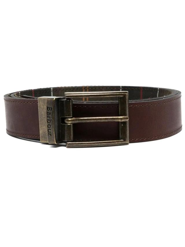 Buckle Leather Belt In Braun Product Image