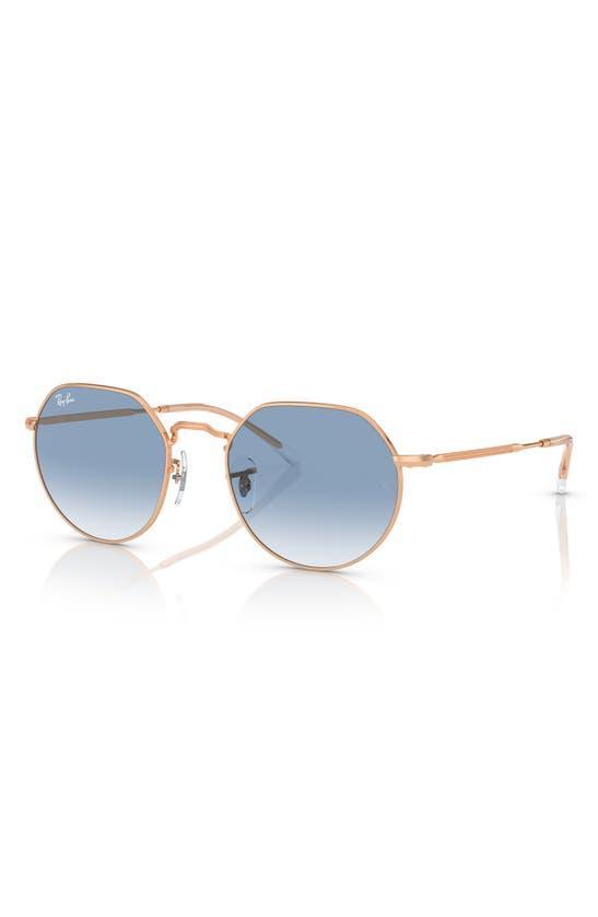 RAY BAN Jack 55mm Irregular Sunglasses In Rose Gold Product Image