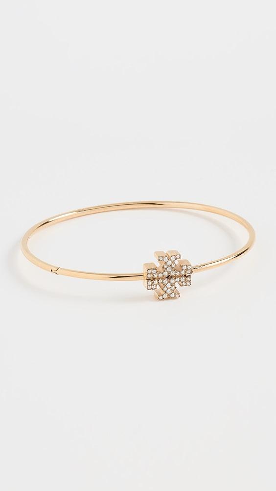 Tory Burch Eleanor Pave Hinged Cuff Bracelet | Shopbop Product Image