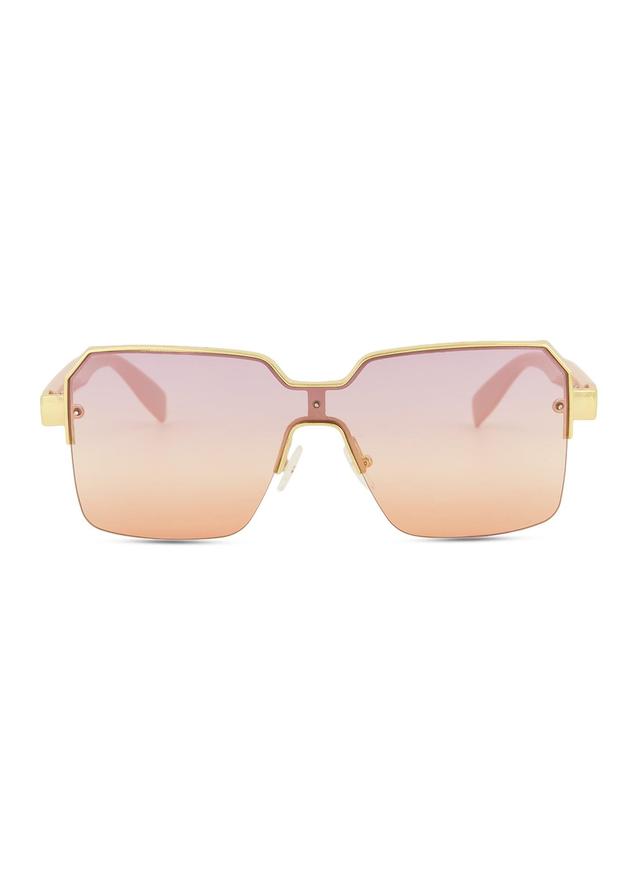 Metallic Detail Ombre Lens Sunglasses Female Product Image