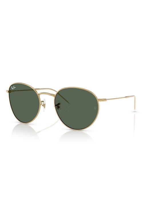 RAY BAN Ray-ban Reverse Phantos 55mm Round Sunglasses In Gold Flash Product Image