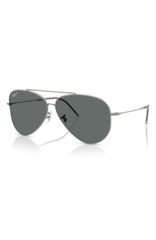 RAY BAN Ray-ban Aviator Reverse 59mm Pilot Sunglasses In Green Product Image