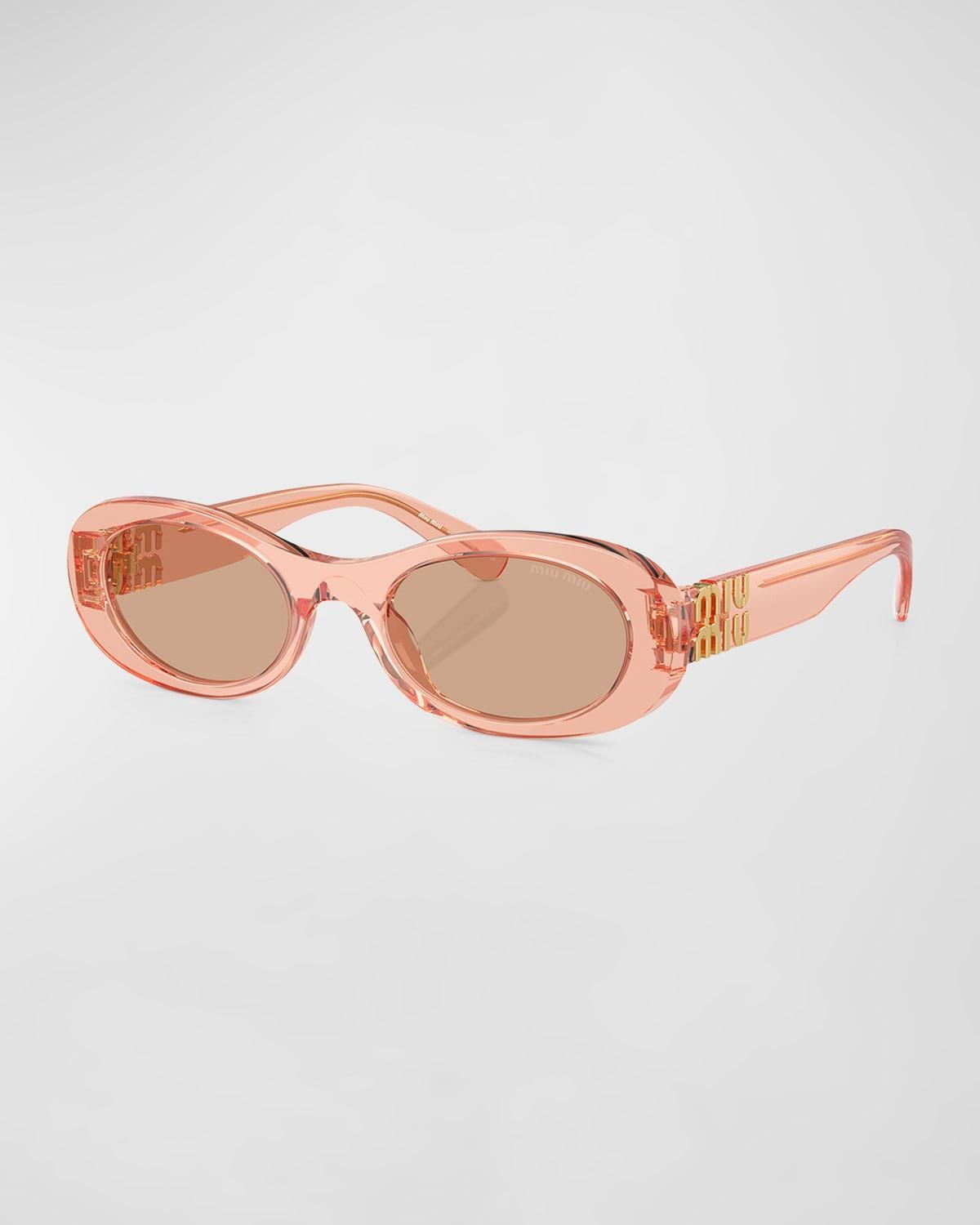 Logo Acetate Oval Sunglasses Product Image