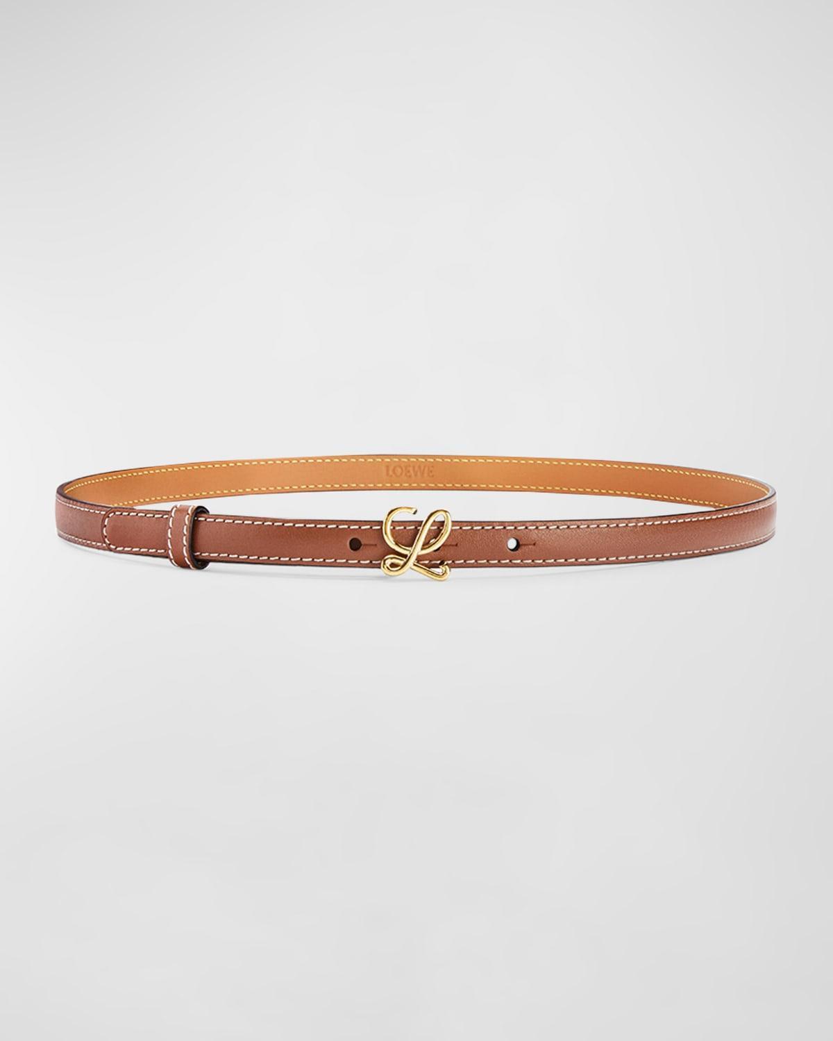 Womens L Buckle Leather Belt Product Image