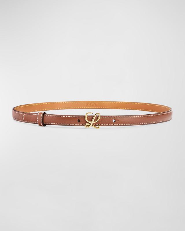 Womens L Buckle Leather Belt Product Image