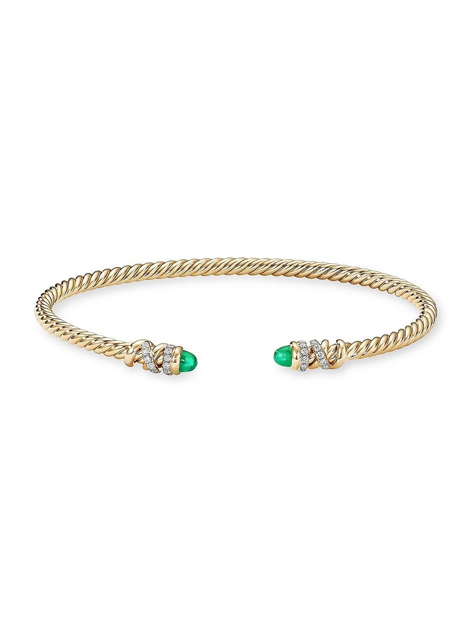 Womens Petite Helena Cablespira Bracelet in 18K Yellow Gold Product Image