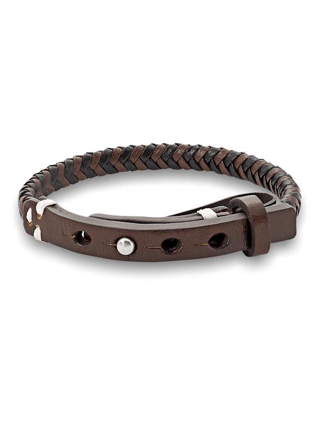 Leather Bracelet - Black/brown Product Image