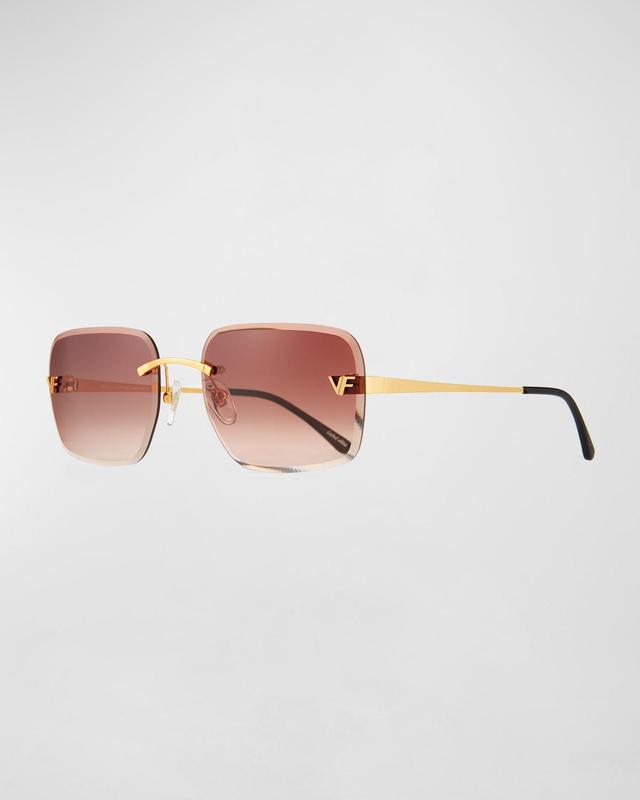 Mens Rivington 24k Gold Rimless Sunglasses Product Image