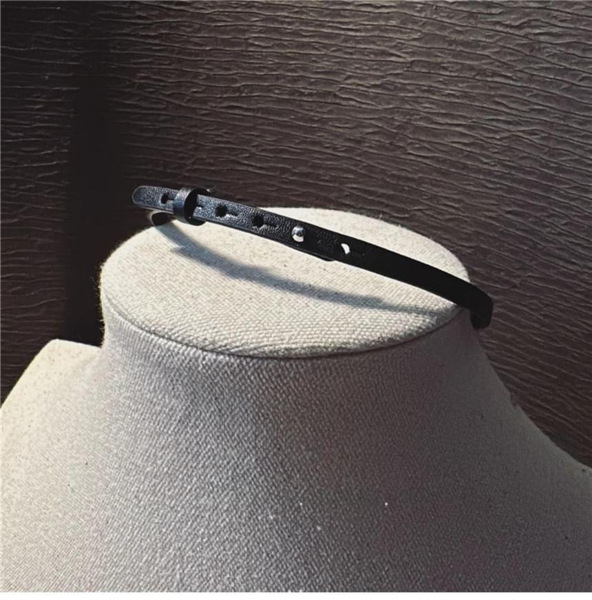 Faux Leather Buckle Choker Product Image