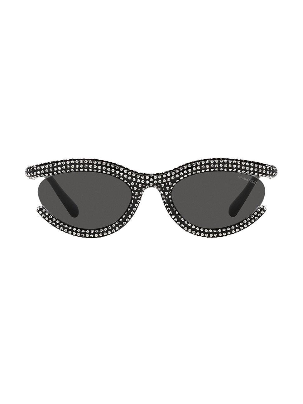 Womens Crystal 54MM Oval Sunglasses Product Image