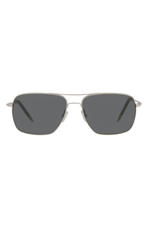 Oliver Peoples Clifton 58mm Polarized Rectangular Sunglasses Product Image