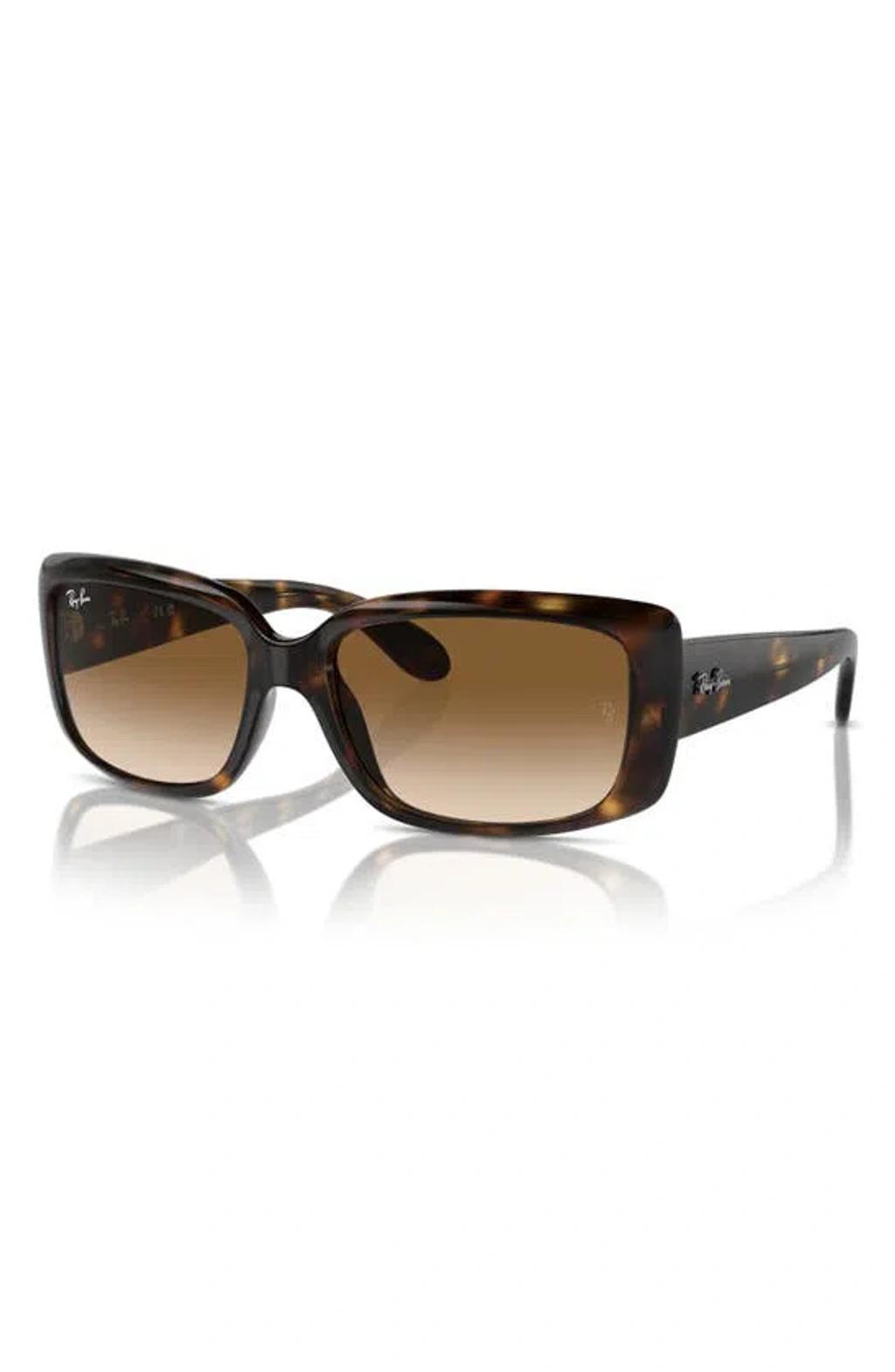 RAY BAN 55mm Polarized Pillow Sunglasses In Dark Havana Product Image