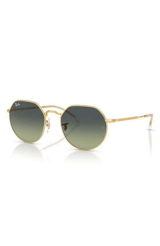 RAY BAN Jack Round Sunglasses In Gold Flash Product Image