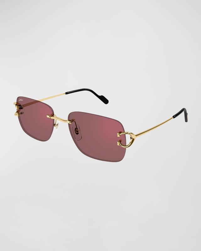 Mens CT0330SM Rimless Rectangle Sunglasses Product Image