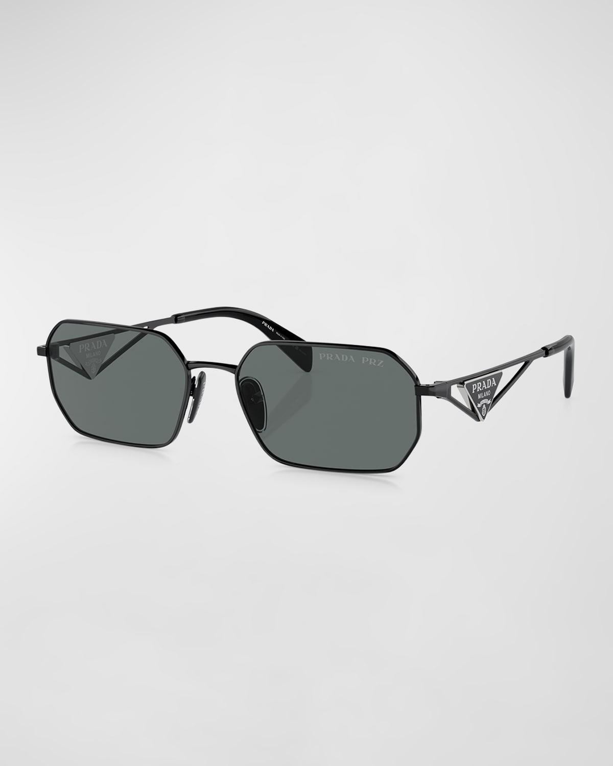 Prada 58mm Polarized Rectangular Sunglasses Product Image