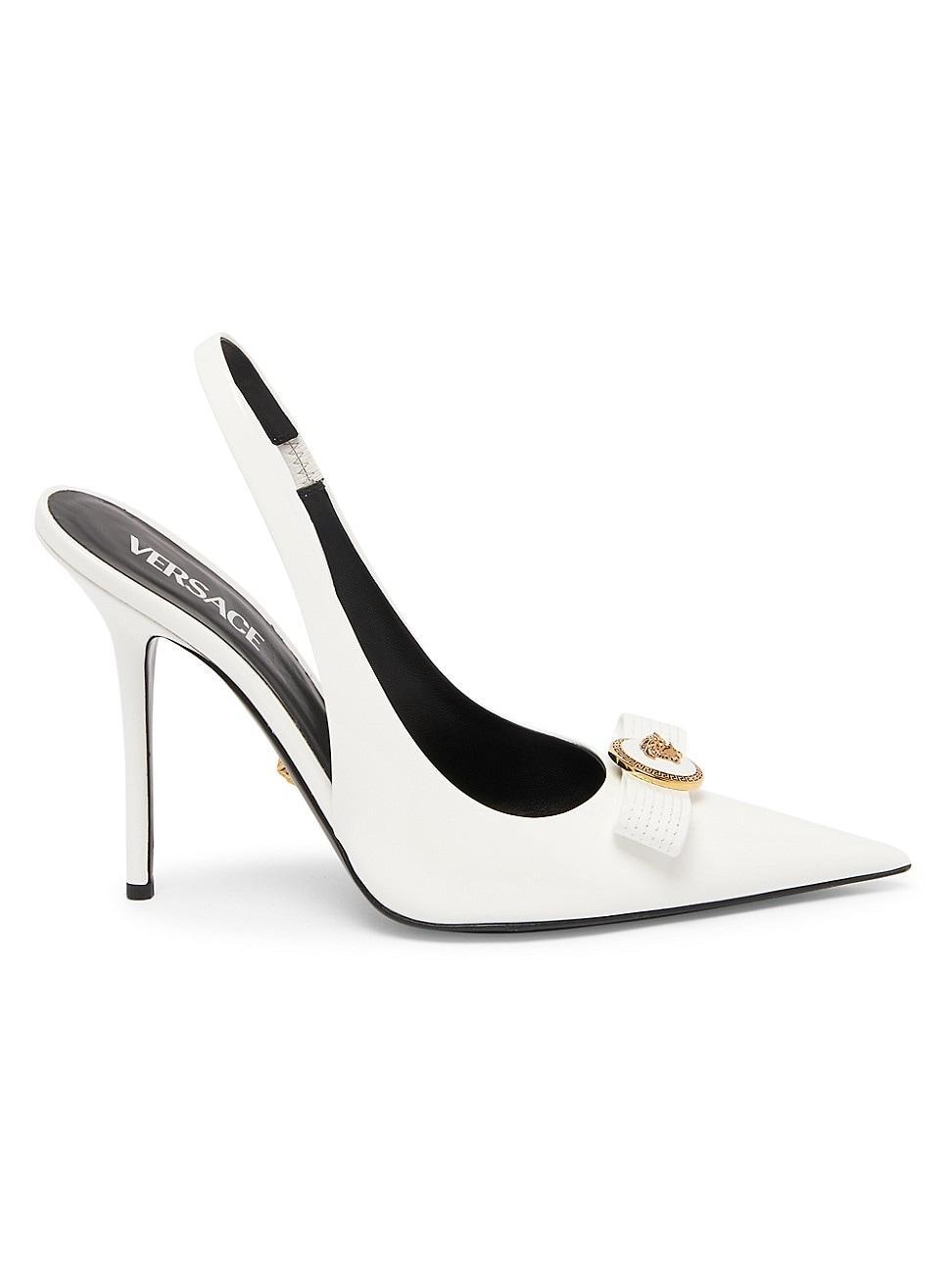 Womens Versace Slingback Patent Leather Pumps Product Image