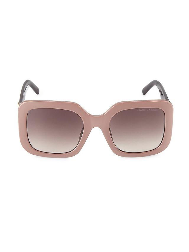 Womens 53MM Square Colorblocked Sunglasses Product Image