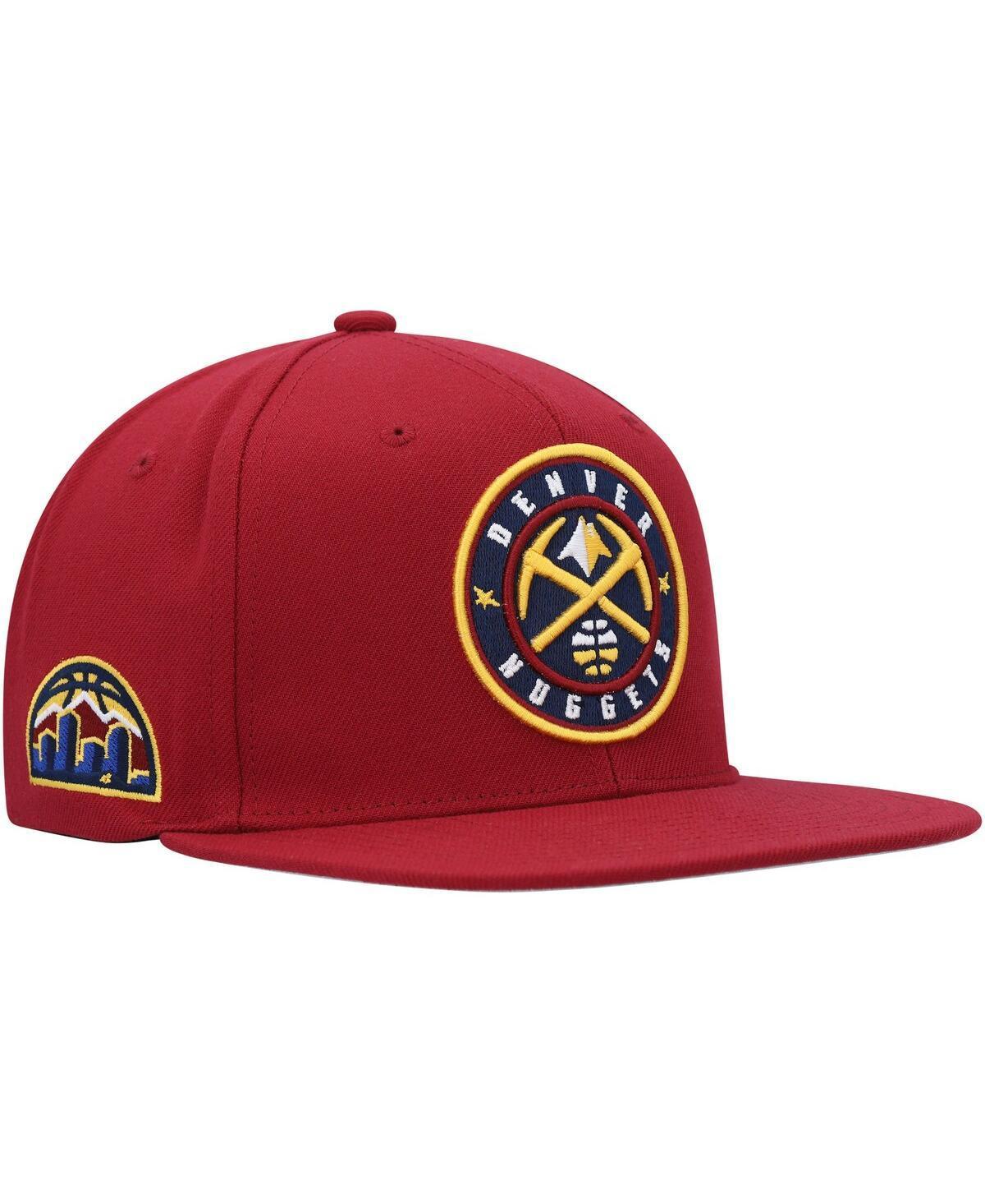 Mens Mitchell & Ness Red Denver Nuggets Side Core 2.0 Snapback Hat Product Image