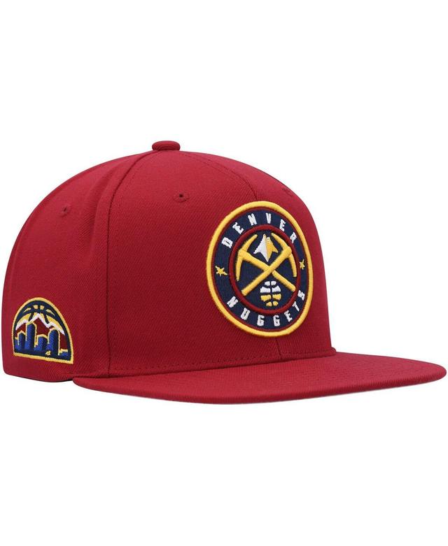 Mens Mitchell & Ness Red Denver Nuggets Side Core 2.0 Snapback Hat Product Image