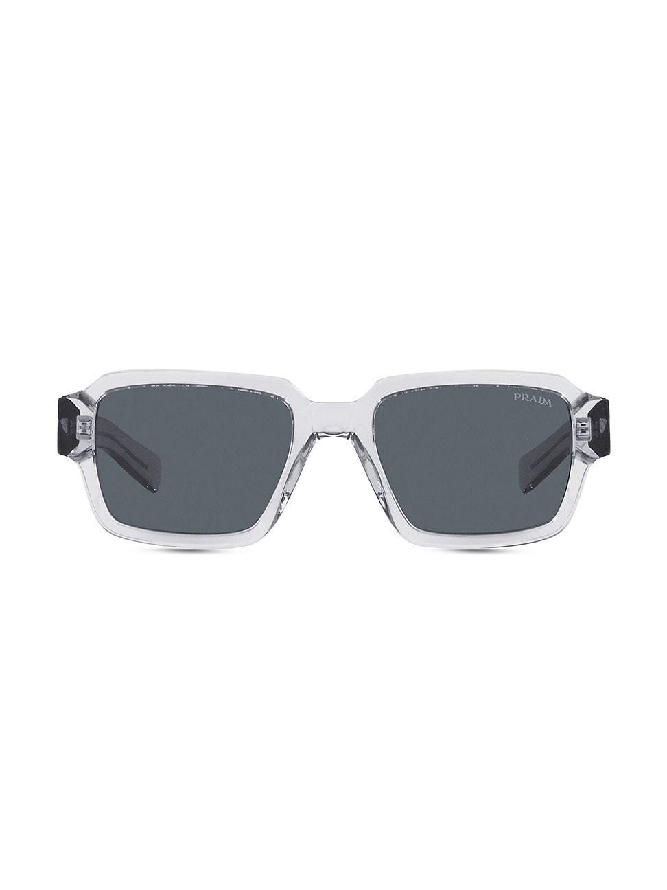 Mens 52MM Transparent Acetate Sunglasses Product Image