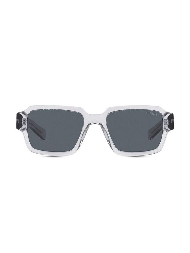 Mens 52MM Transparent Acetate Sunglasses Product Image