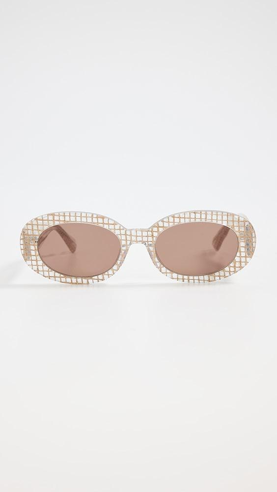 Lele Sadoughi Oceanside Oval Sunglasses | Shopbop Product Image