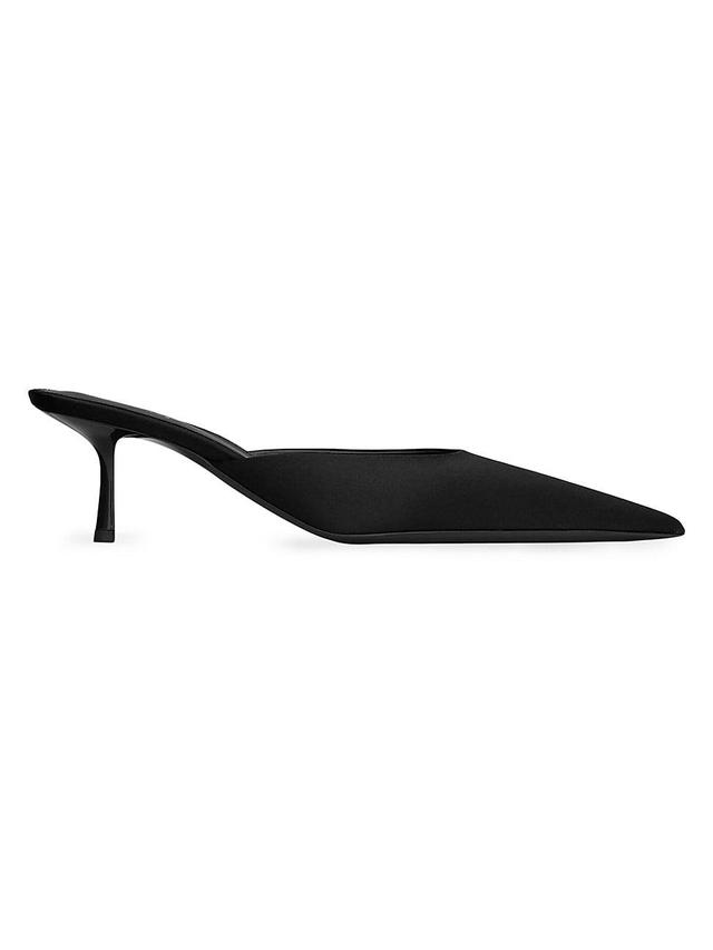 Womens Barbara Mules in Satin Crepe Product Image