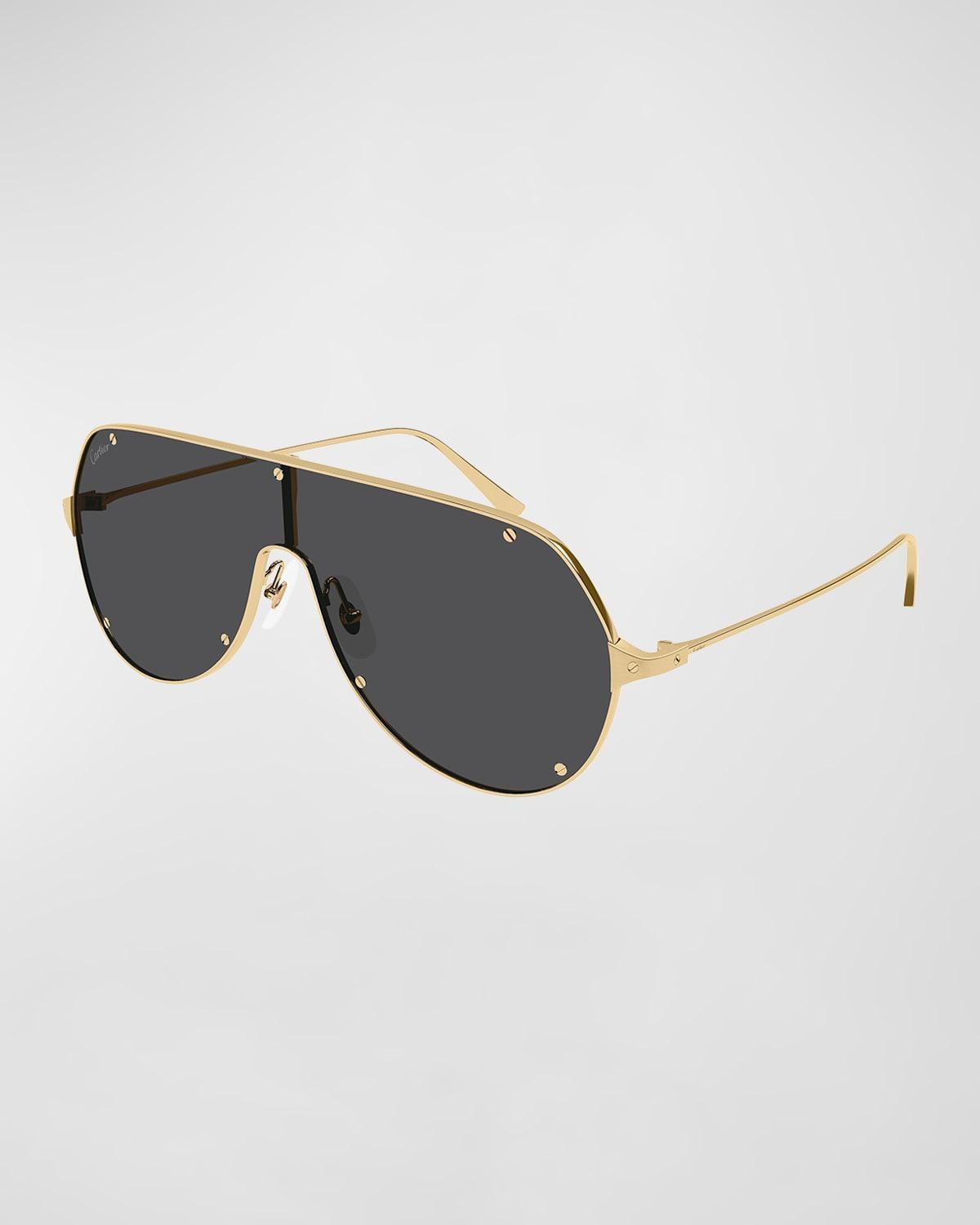 Mens Square Rimless Metal Sunglasses Product Image