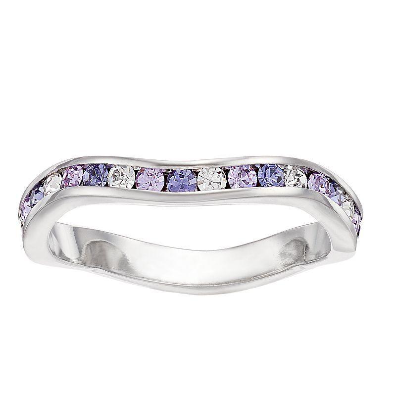 Traditions Multicolor Crystal Wave Ring, Womens Purple Product Image