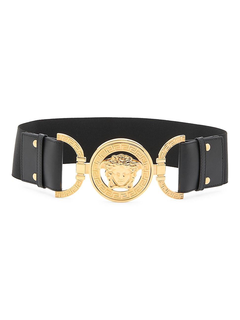 Medusa Buckle Leather Belt Product Image