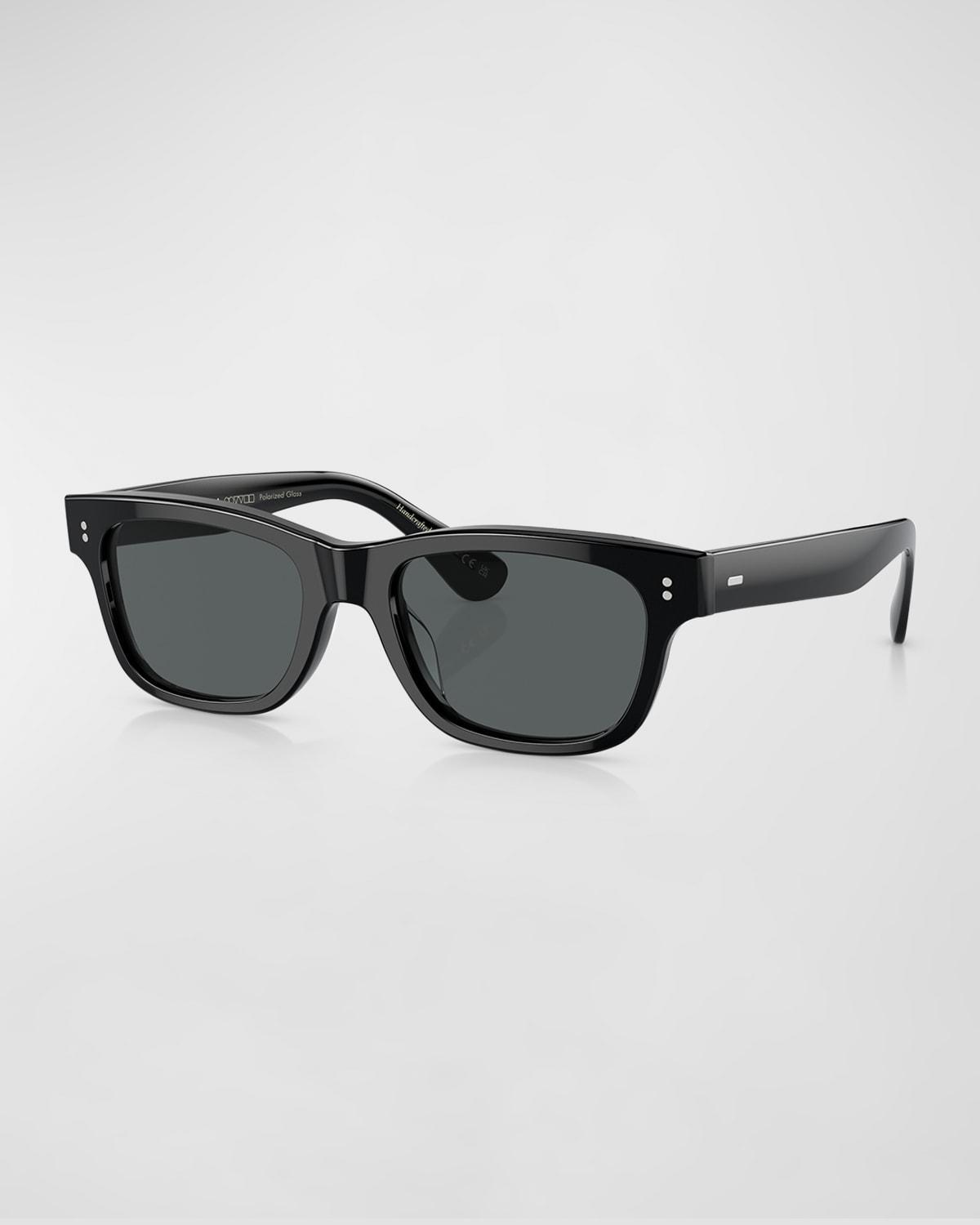 Mens Birell 52MM Acetate Rectangular Sunglasses Product Image