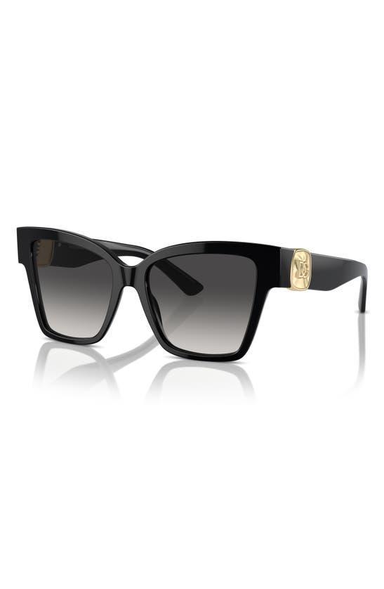 54mm Gradient Square Sunglasses In Black Product Image