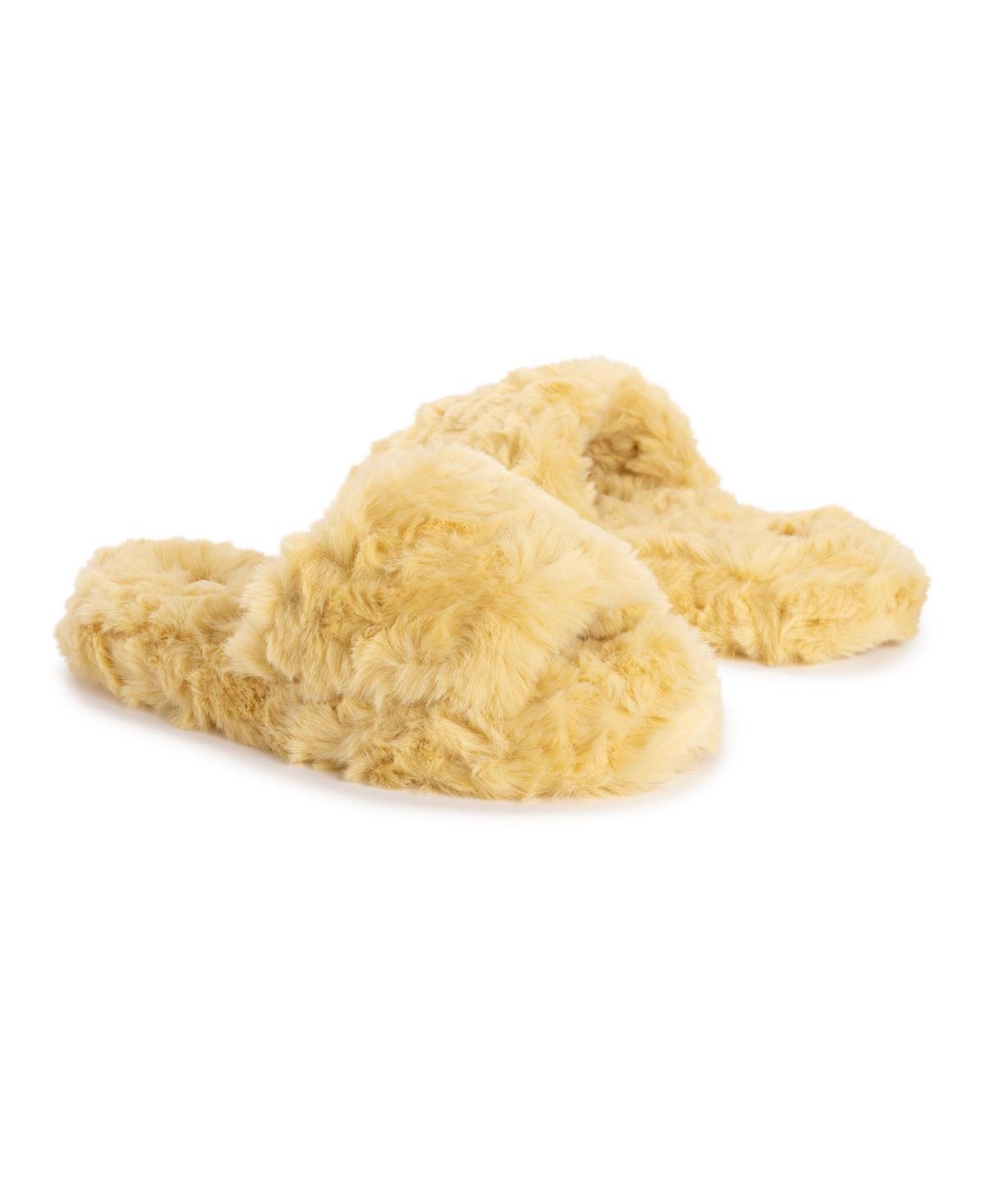 MUK LUKS Orla Daisy Womens Faux Fur Slippers Product Image