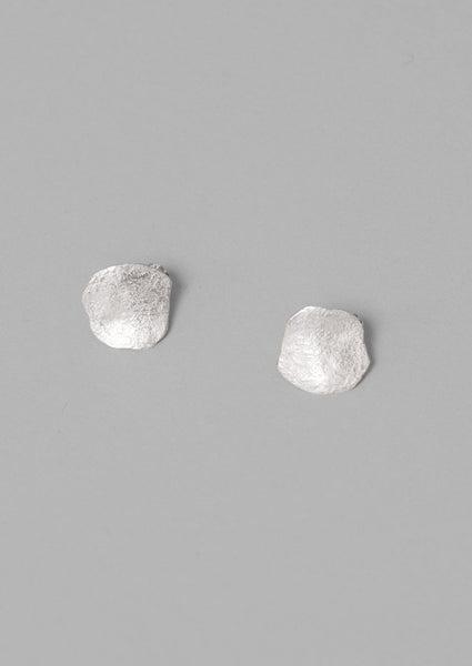 Emily Nixon Flat Rock Stud Earrings | Silver Product Image