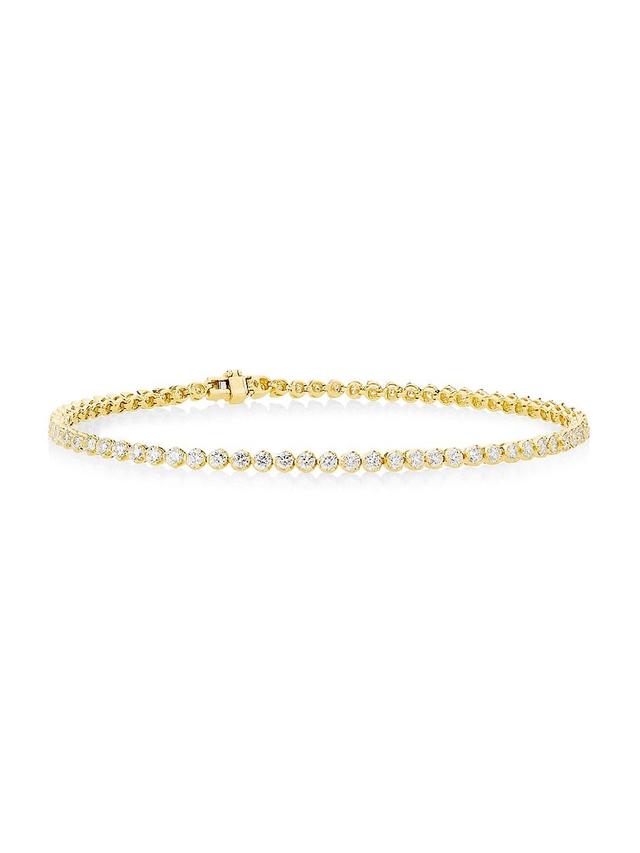 Womens Diamond Fashion 18K Yellow Gold & 2.35 TCW Diamond Tennis Bracelet Product Image