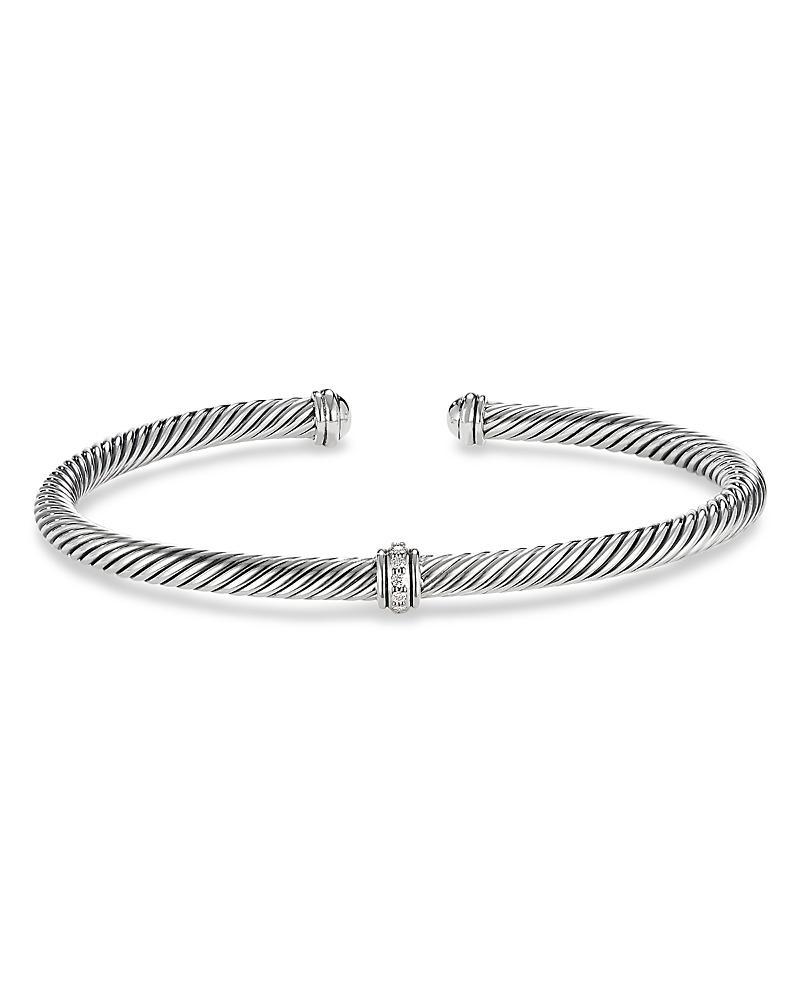 Womens Cable Classics Center Station Bracelet with Pav Diamonds Product Image