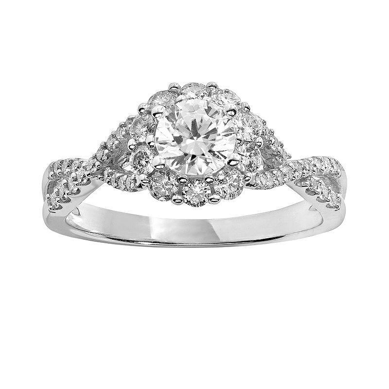 Simply Vera Vera Wang Diamond Engagement Ring in 14k White Gold (1 ct. T.W.), Womens 14k Whgold Product Image