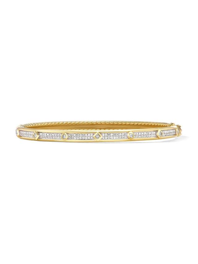 Womens Modern Renaissance Bracelet In 18K Yellow Gold With Full Pav Diamonds Product Image