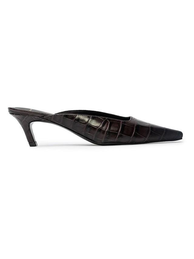 Womens Logan 50MM Croco Mules Product Image