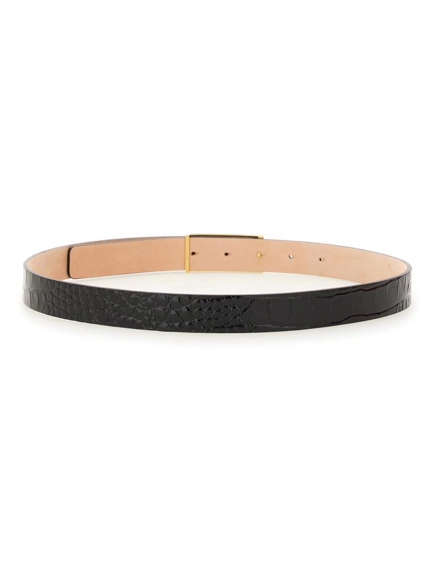 Belt With Logo In Black Product Image