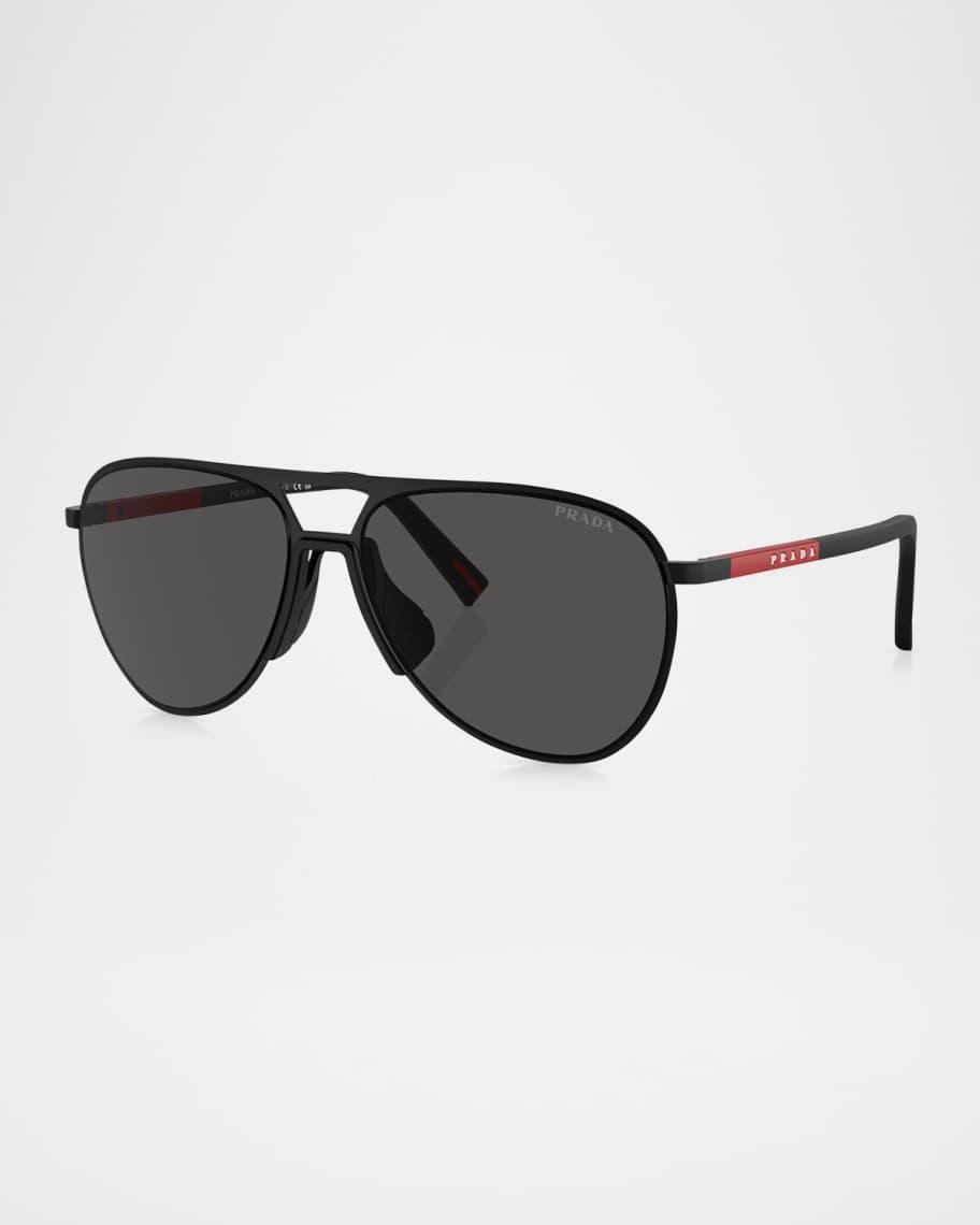 Men's PS 53ZS Metal Aviator Sunglasses Product Image