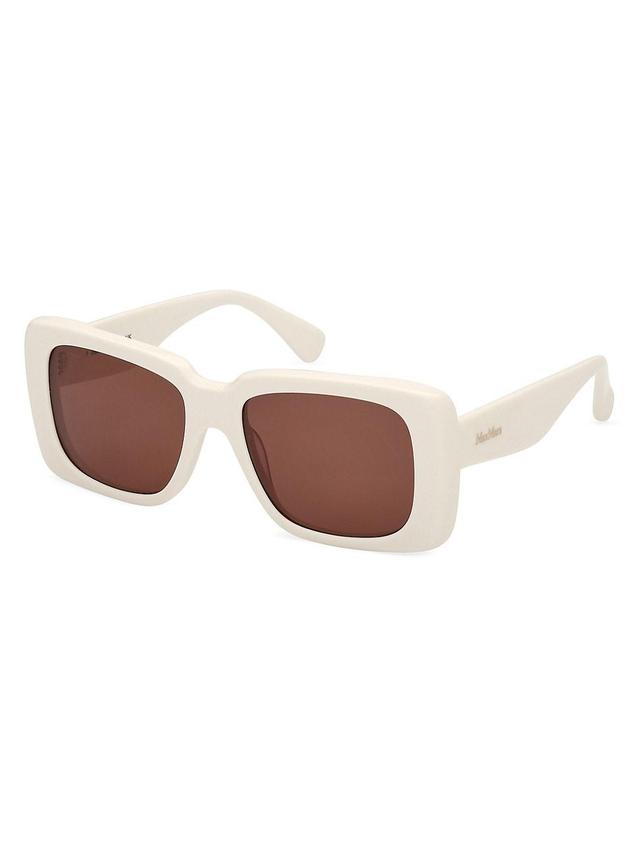 MaxMara Womens Glimpse3 53mm Rectangle Sunglasses Product Image