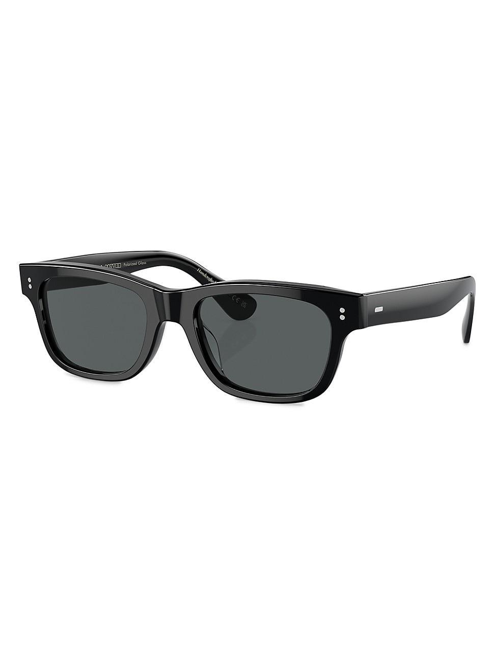 Mens Birell 52MM Acetate Rectangular Sunglasses Product Image