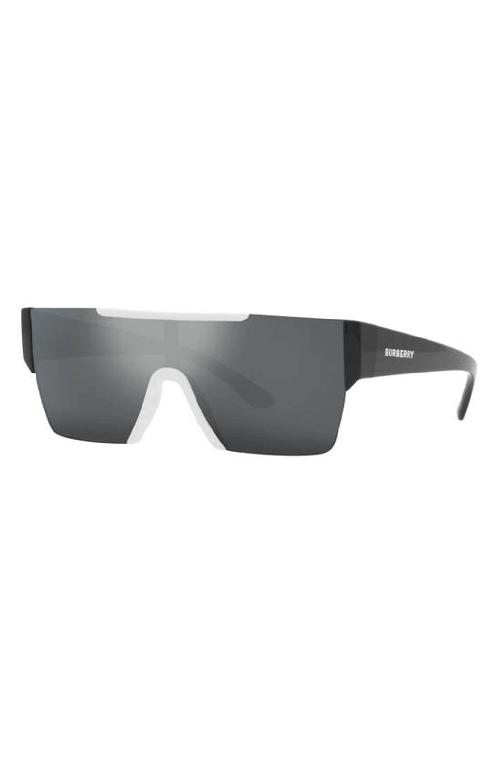 38mm Rectangular Sunglasses In White Product Image