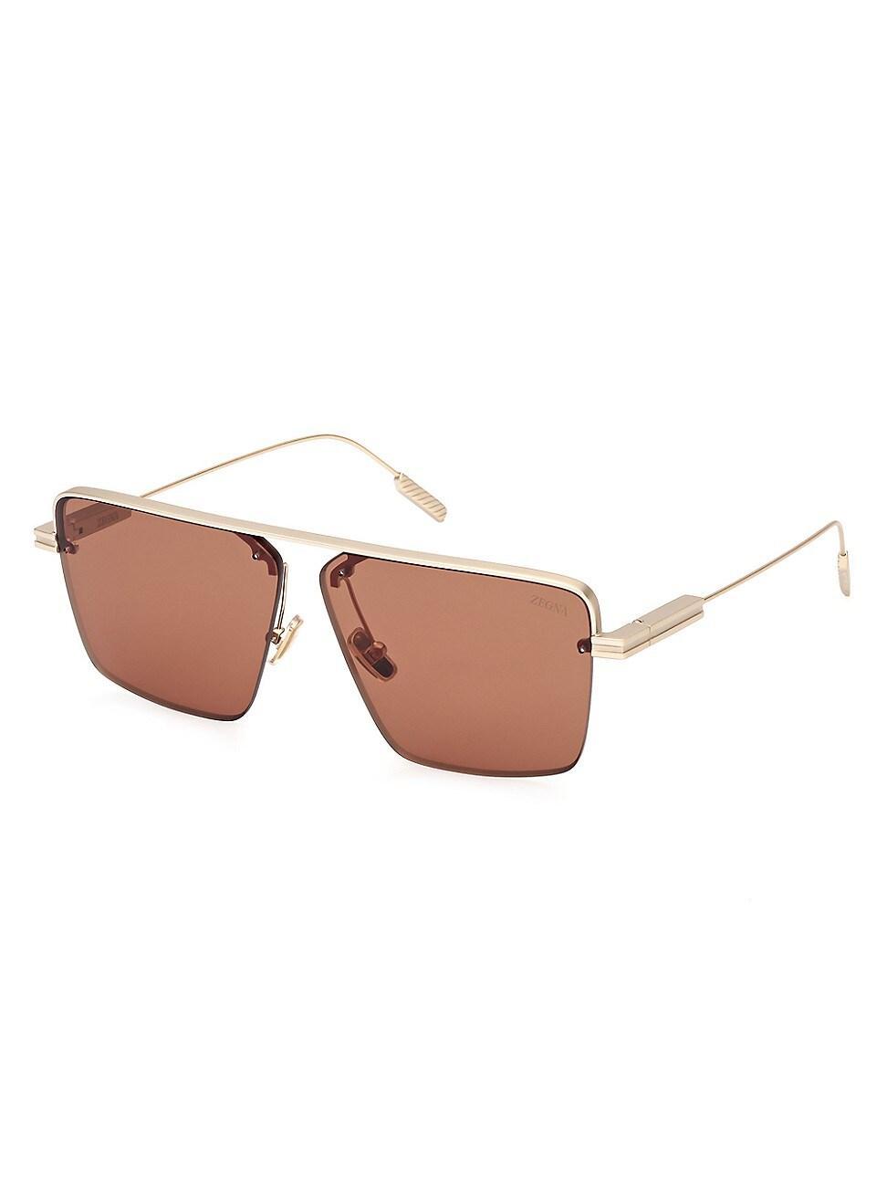 FERRAGAMO Gancini Evolution 61mm Aviator Sunglasses Product Image