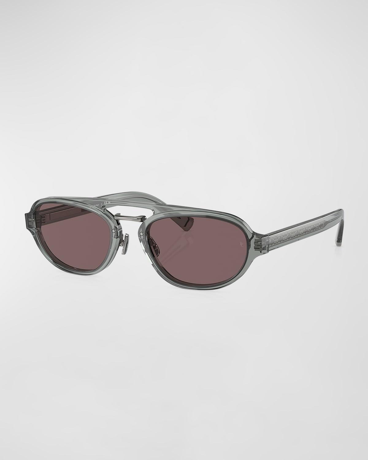 Men's Acetate Oval Sunglasses Product Image