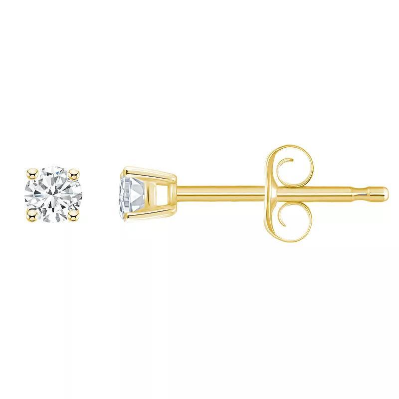 Celebration Gems 14k Gold 1/10 Carat T.W. Diamond Round Stud Earrings, Womens, 14k White Gold Product Image